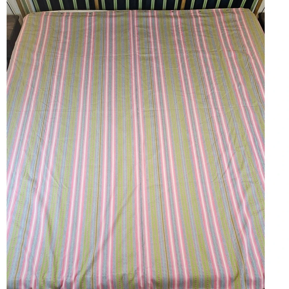 Calico‎ Corners oversized windows drape panel chanda stripe pink green 100x80